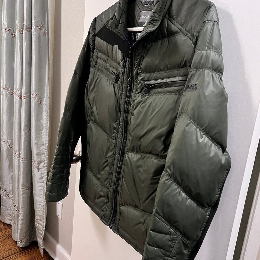 Michael Kors Down Fill Puffer Jacket Green / Large - Picture 2 of 7